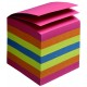 bloc cube encolle multicolore